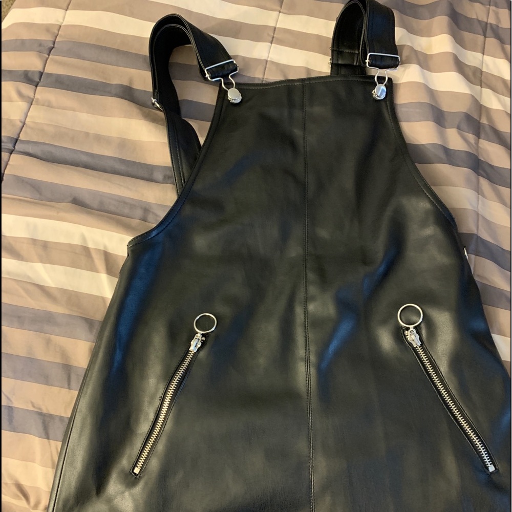 Overall leather dress size small